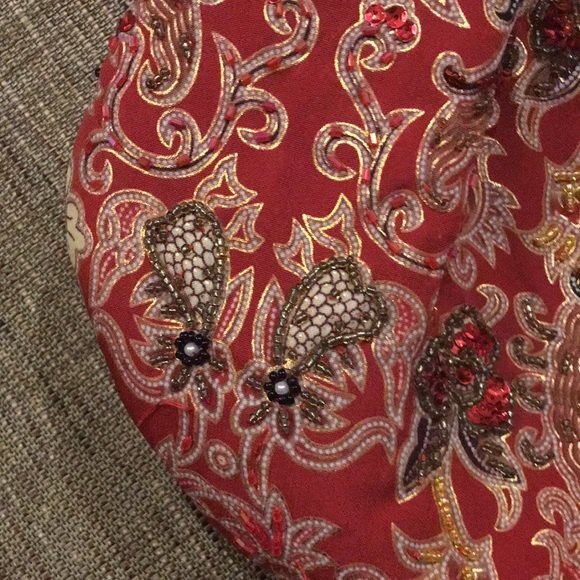 Braciano beaded bag purse with brass handle - Picture 3 of 4